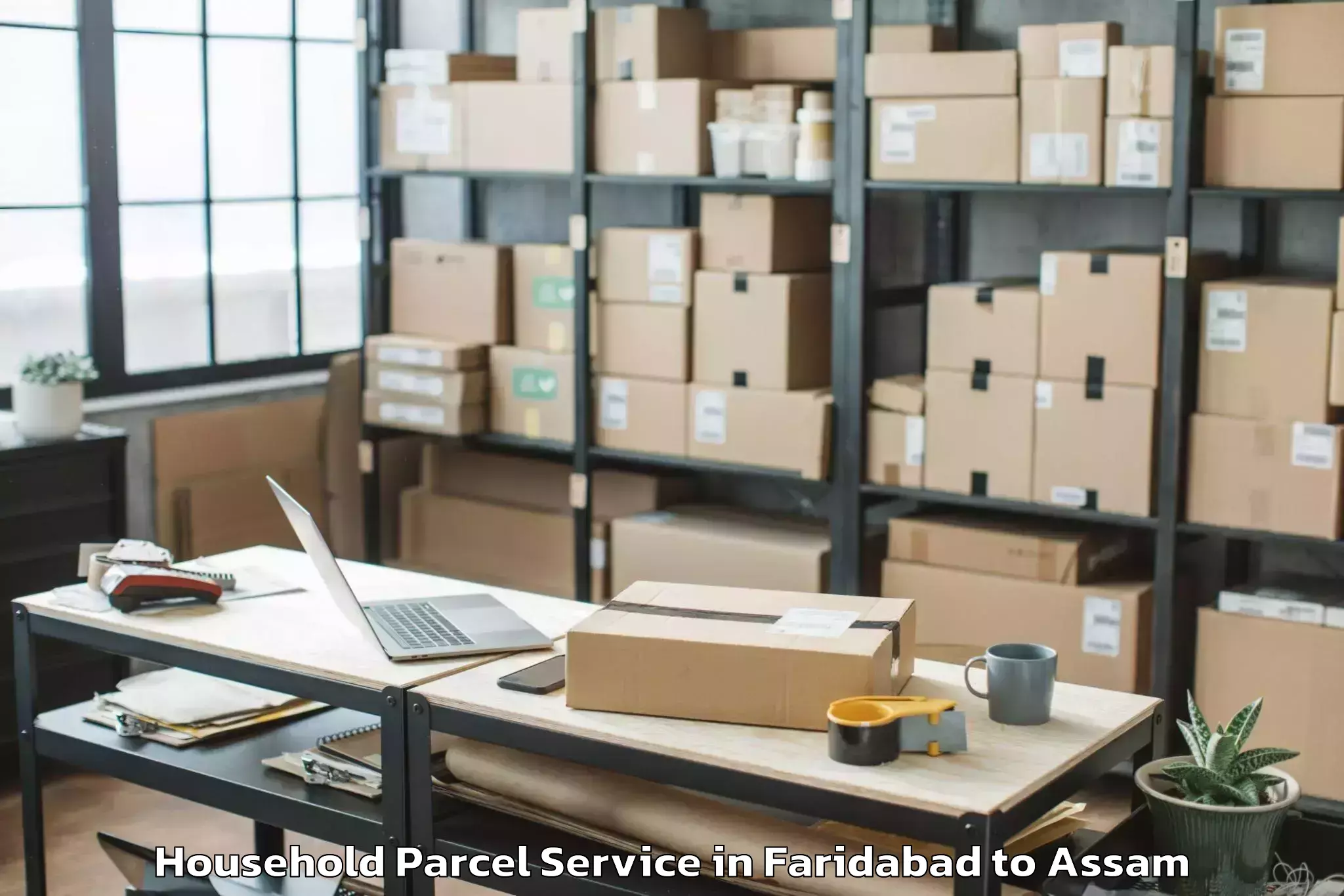 Top Faridabad to Rupai Siding Household Parcel Available